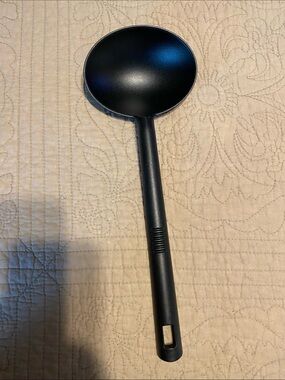 Vintage IKEA soup ladle in black